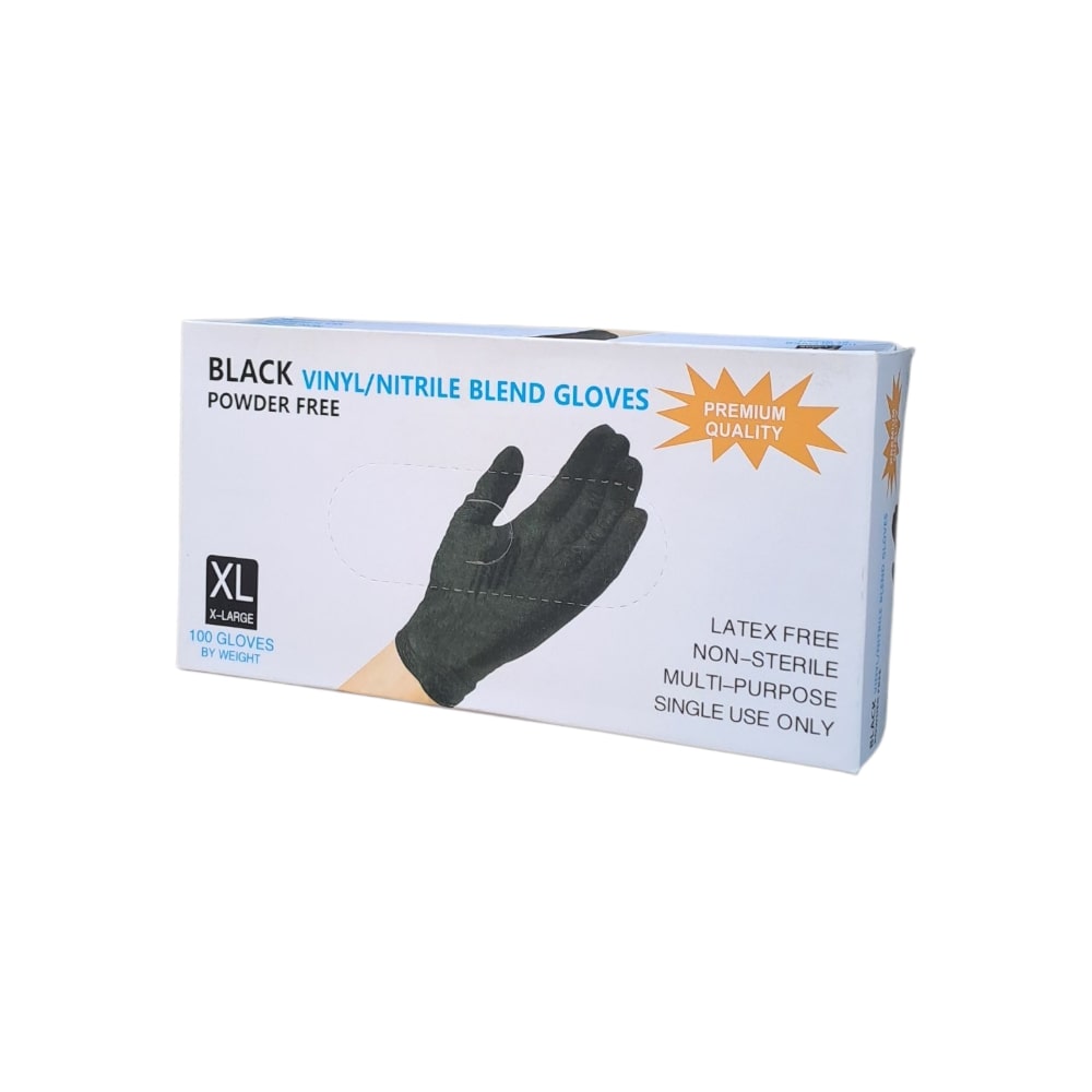 PVC rukavice 100 komada, crne 496-5