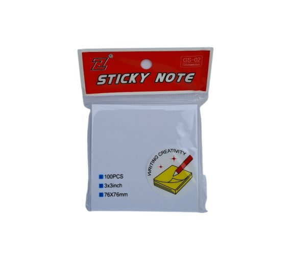 Listići samoljepljivi bijeli 76x76mm, 100 komada GS-02