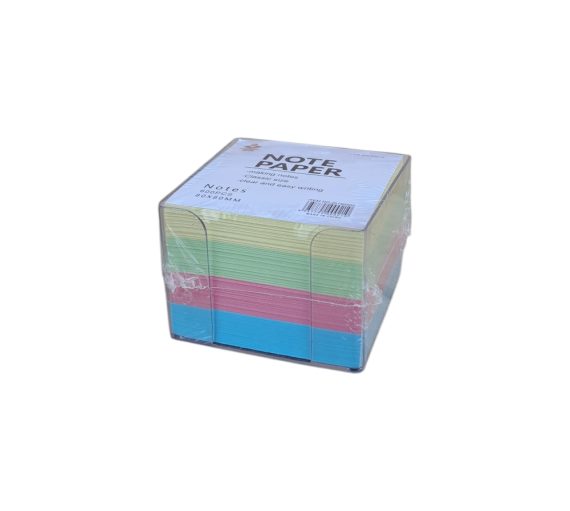Listići u boji sa kutijom 80x80mm, 600 komada ZH-701BC