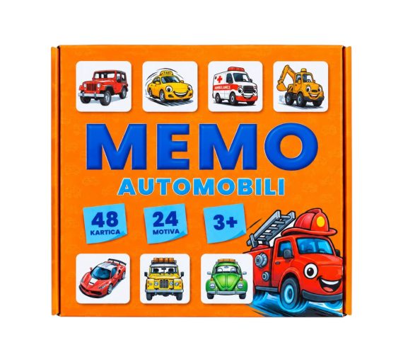 Društvena igra Memo 48/1, Automobili